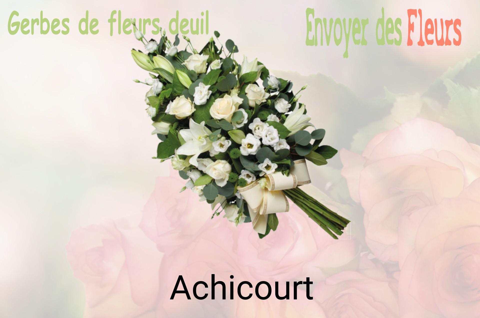 Gerbe de fleurs de deuil livrée à Achicourt
